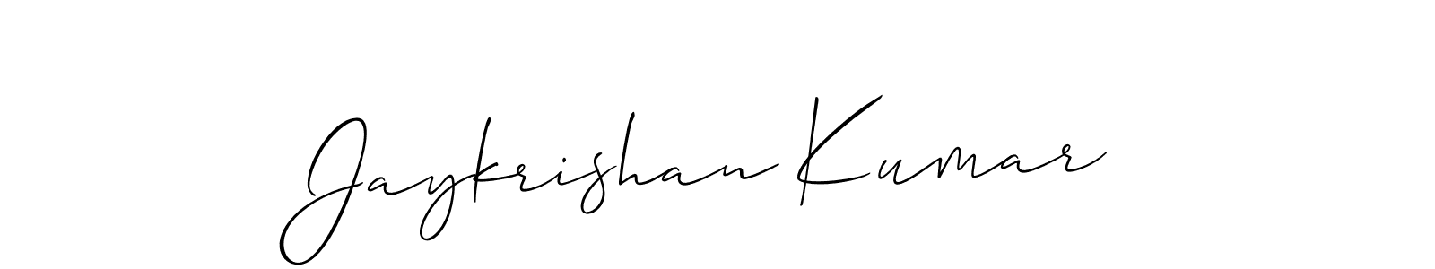 You should practise on your own different ways (Allison_Script) to write your name (Jaykrishan Kumar) in signature. don't let someone else do it for you. Jaykrishan Kumar signature style 2 images and pictures png