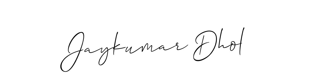 How to Draw Jaykumar Dhol signature style? Allison_Script is a latest design signature styles for name Jaykumar Dhol. Jaykumar Dhol signature style 2 images and pictures png