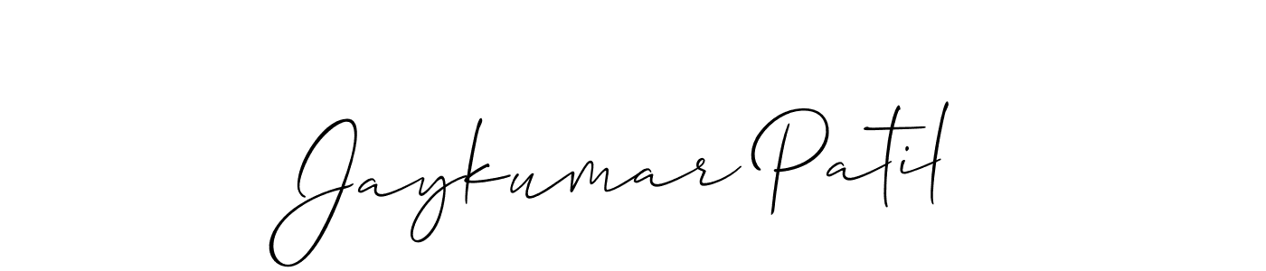 Make a beautiful signature design for name Jaykumar Patil. With this signature (Allison_Script) style, you can create a handwritten signature for free. Jaykumar Patil signature style 2 images and pictures png