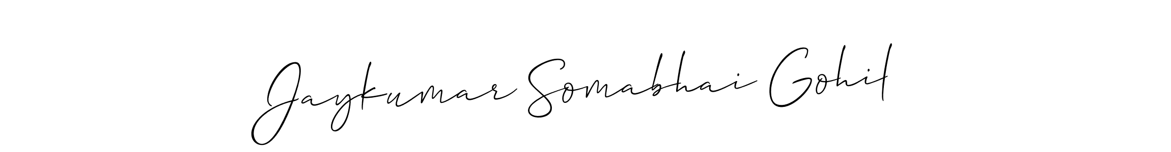 Use a signature maker to create a handwritten signature online. With this signature software, you can design (Allison_Script) your own signature for name Jaykumar Somabhai Gohil. Jaykumar Somabhai Gohil signature style 2 images and pictures png