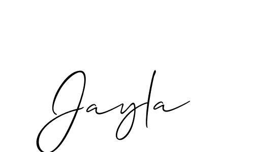 Use a signature maker to create a handwritten signature online. With this signature software, you can design (Allison_Script) your own signature for name Jayla. Jayla signature style 2 images and pictures png