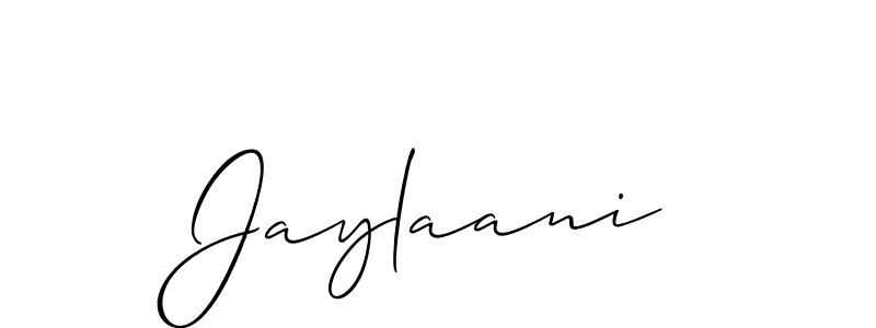 How to make Jaylaani signature? Allison_Script is a professional autograph style. Create handwritten signature for Jaylaani name. Jaylaani signature style 2 images and pictures png