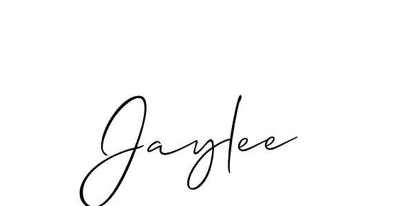 Design your own signature with our free online signature maker. With this signature software, you can create a handwritten (Allison_Script) signature for name Jaylee. Jaylee signature style 2 images and pictures png