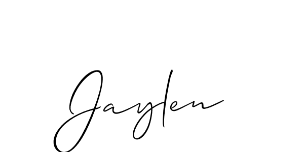 Design your own signature with our free online signature maker. With this signature software, you can create a handwritten (Allison_Script) signature for name Jaylen. Jaylen signature style 2 images and pictures png