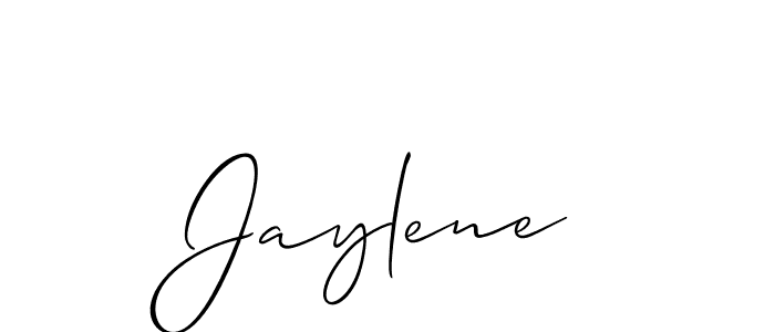 Use a signature maker to create a handwritten signature online. With this signature software, you can design (Allison_Script) your own signature for name Jaylene. Jaylene signature style 2 images and pictures png
