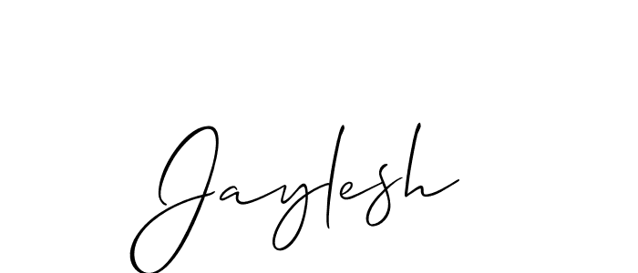 Design your own signature with our free online signature maker. With this signature software, you can create a handwritten (Allison_Script) signature for name Jaylesh. Jaylesh signature style 2 images and pictures png