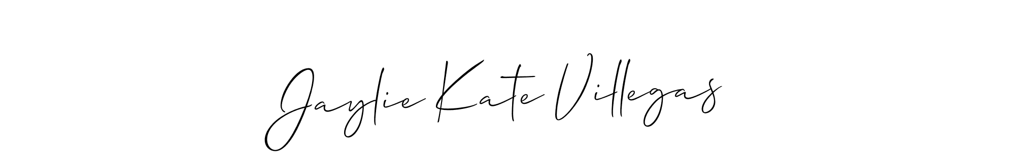 Create a beautiful signature design for name Jaylie Kate Villegas. With this signature (Allison_Script) fonts, you can make a handwritten signature for free. Jaylie Kate Villegas signature style 2 images and pictures png