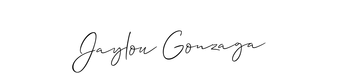 if you are searching for the best signature style for your name Jaylou Gonzaga. so please give up your signature search. here we have designed multiple signature styles  using Allison_Script. Jaylou Gonzaga signature style 2 images and pictures png