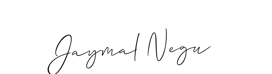 Create a beautiful signature design for name Jaymal Negu. With this signature (Allison_Script) fonts, you can make a handwritten signature for free. Jaymal Negu signature style 2 images and pictures png