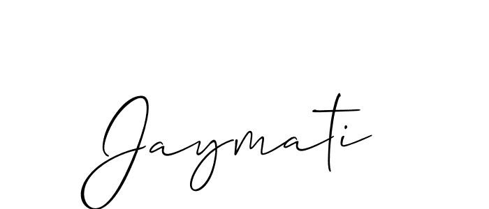 Make a beautiful signature design for name Jaymati. With this signature (Allison_Script) style, you can create a handwritten signature for free. Jaymati signature style 2 images and pictures png