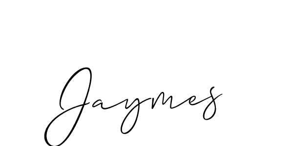 Use a signature maker to create a handwritten signature online. With this signature software, you can design (Allison_Script) your own signature for name Jaymes. Jaymes signature style 2 images and pictures png