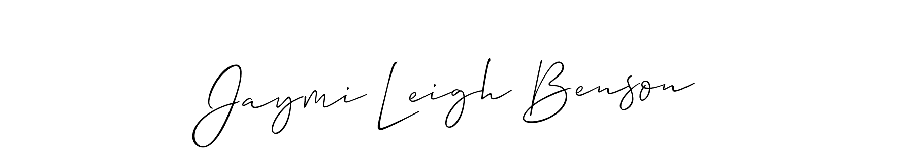 How to make Jaymi Leigh Benson signature? Allison_Script is a professional autograph style. Create handwritten signature for Jaymi Leigh Benson name. Jaymi Leigh Benson signature style 2 images and pictures png