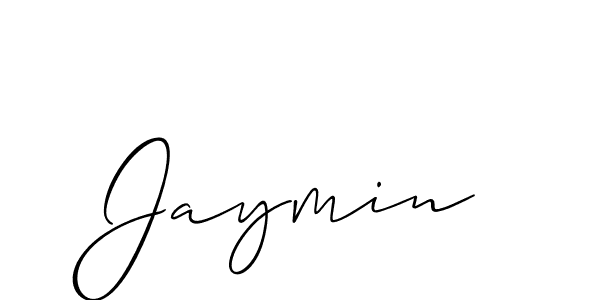 Use a signature maker to create a handwritten signature online. With this signature software, you can design (Allison_Script) your own signature for name Jaymin. Jaymin signature style 2 images and pictures png