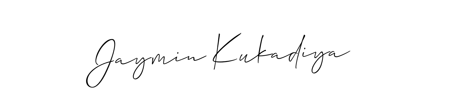 Also we have Jaymin Kukadiya name is the best signature style. Create professional handwritten signature collection using Allison_Script autograph style. Jaymin Kukadiya signature style 2 images and pictures png