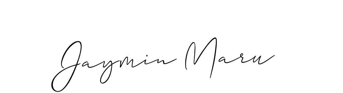 Make a beautiful signature design for name Jaymin Maru. With this signature (Allison_Script) style, you can create a handwritten signature for free. Jaymin Maru signature style 2 images and pictures png