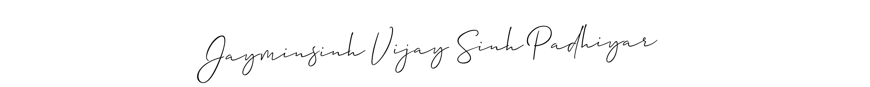 It looks lik you need a new signature style for name Jayminsinh Vijay Sinh Padhiyar. Design unique handwritten (Allison_Script) signature with our free signature maker in just a few clicks. Jayminsinh Vijay Sinh Padhiyar signature style 2 images and pictures png