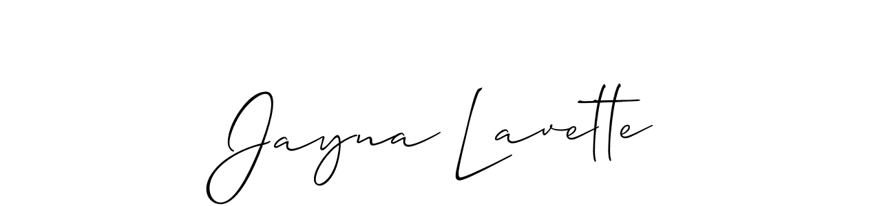 Design your own signature with our free online signature maker. With this signature software, you can create a handwritten (Allison_Script) signature for name Jayna Lavette. Jayna Lavette signature style 2 images and pictures png