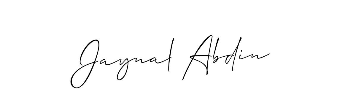 Create a beautiful signature design for name Jaynal Abdin. With this signature (Allison_Script) fonts, you can make a handwritten signature for free. Jaynal Abdin signature style 2 images and pictures png