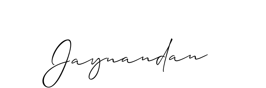 How to Draw Jaynandan signature style? Allison_Script is a latest design signature styles for name Jaynandan. Jaynandan signature style 2 images and pictures png