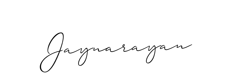 Design your own signature with our free online signature maker. With this signature software, you can create a handwritten (Allison_Script) signature for name Jaynarayan. Jaynarayan signature style 2 images and pictures png