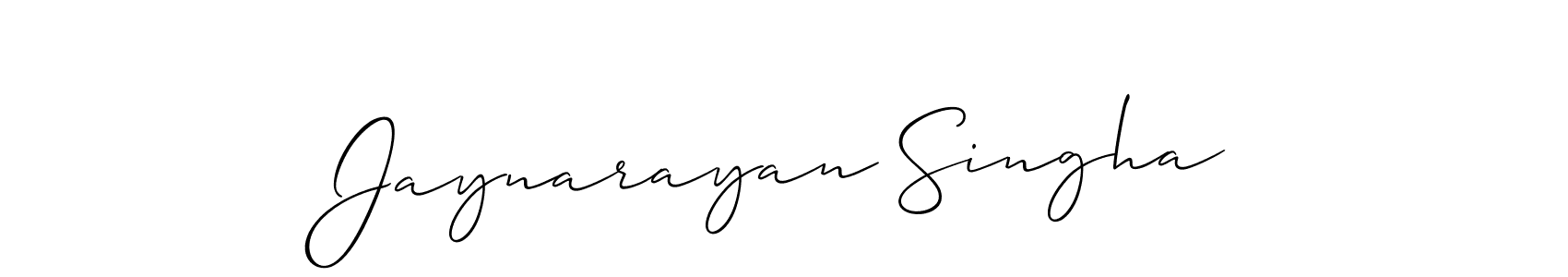 This is the best signature style for the Jaynarayan Singha name. Also you like these signature font (Allison_Script). Mix name signature. Jaynarayan Singha signature style 2 images and pictures png