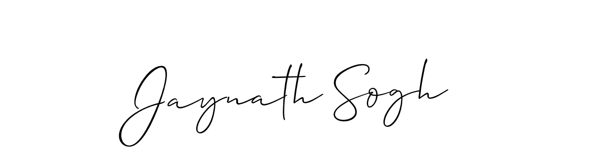 Design your own signature with our free online signature maker. With this signature software, you can create a handwritten (Allison_Script) signature for name Jaynath Sogh. Jaynath Sogh signature style 2 images and pictures png