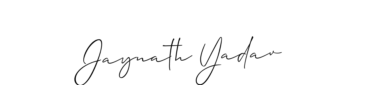 Design your own signature with our free online signature maker. With this signature software, you can create a handwritten (Allison_Script) signature for name Jaynath Yadav. Jaynath Yadav signature style 2 images and pictures png