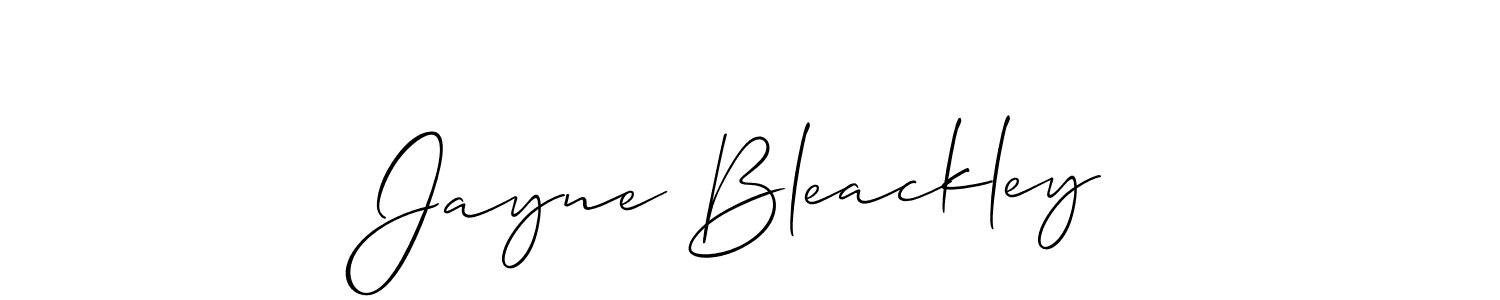 How to make Jayne Bleackley signature? Allison_Script is a professional autograph style. Create handwritten signature for Jayne Bleackley name. Jayne Bleackley signature style 2 images and pictures png