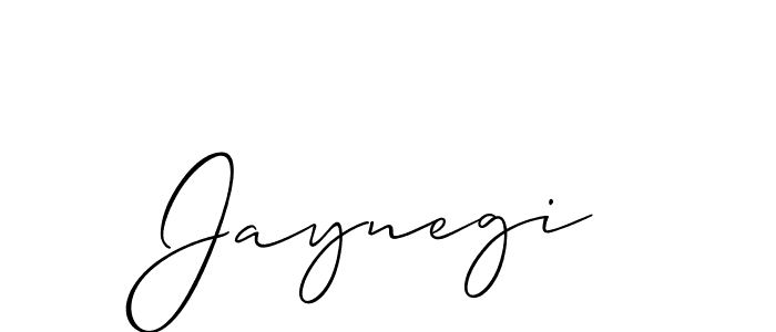 How to make Jaynegi signature? Allison_Script is a professional autograph style. Create handwritten signature for Jaynegi name. Jaynegi signature style 2 images and pictures png