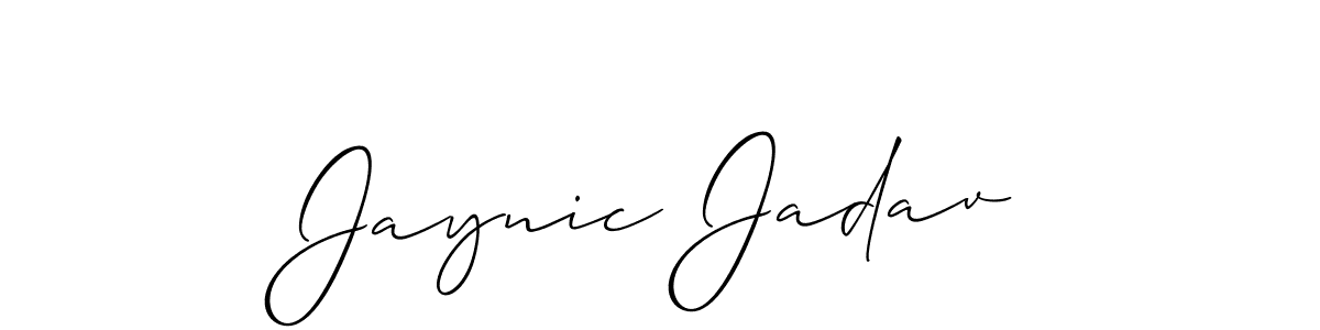 Best and Professional Signature Style for Jaynic Jadav. Allison_Script Best Signature Style Collection. Jaynic Jadav signature style 2 images and pictures png