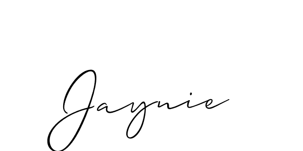 Jaynie stylish signature style. Best Handwritten Sign (Allison_Script) for my name. Handwritten Signature Collection Ideas for my name Jaynie. Jaynie signature style 2 images and pictures png