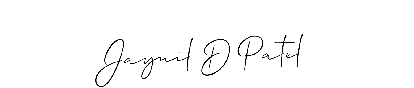 Also You can easily find your signature by using the search form. We will create Jaynil D Patel name handwritten signature images for you free of cost using Allison_Script sign style. Jaynil D Patel signature style 2 images and pictures png