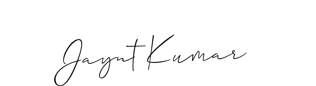 Design your own signature with our free online signature maker. With this signature software, you can create a handwritten (Allison_Script) signature for name Jaynt Kumar. Jaynt Kumar signature style 2 images and pictures png