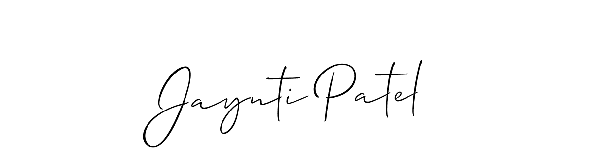 Also we have Jaynti Patel name is the best signature style. Create professional handwritten signature collection using Allison_Script autograph style. Jaynti Patel signature style 2 images and pictures png