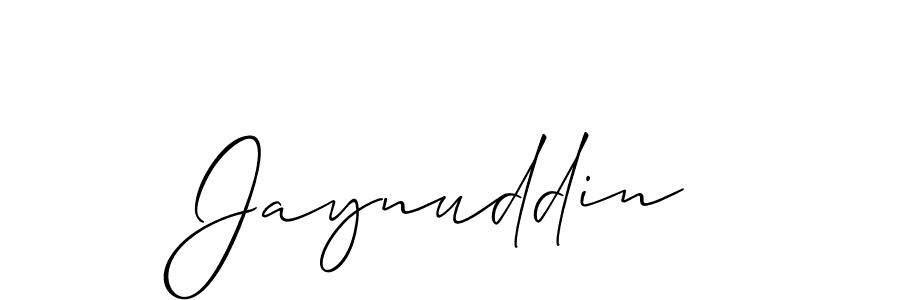 How to make Jaynuddin signature? Allison_Script is a professional autograph style. Create handwritten signature for Jaynuddin name. Jaynuddin signature style 2 images and pictures png