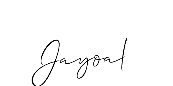 if you are searching for the best signature style for your name Jayoal. so please give up your signature search. here we have designed multiple signature styles  using Allison_Script. Jayoal signature style 2 images and pictures png