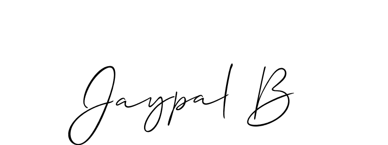 Design your own signature with our free online signature maker. With this signature software, you can create a handwritten (Allison_Script) signature for name Jaypal B. Jaypal B signature style 2 images and pictures png