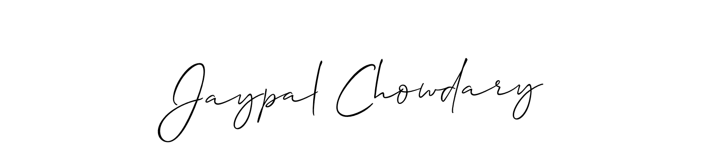 The best way (Allison_Script) to make a short signature is to pick only two or three words in your name. The name Jaypal Chowdary include a total of six letters. For converting this name. Jaypal Chowdary signature style 2 images and pictures png