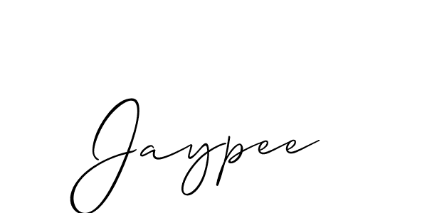 The best way (Allison_Script) to make a short signature is to pick only two or three words in your name. The name Jaypee include a total of six letters. For converting this name. Jaypee signature style 2 images and pictures png