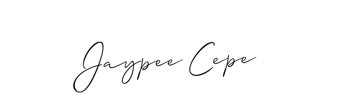 Also You can easily find your signature by using the search form. We will create Jaypee Cepe name handwritten signature images for you free of cost using Allison_Script sign style. Jaypee Cepe signature style 2 images and pictures png