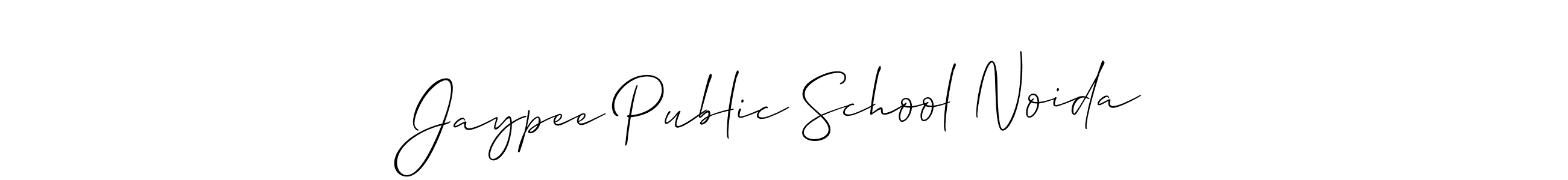 Use a signature maker to create a handwritten signature online. With this signature software, you can design (Allison_Script) your own signature for name Jaypee Public School Noida. Jaypee Public School Noida signature style 2 images and pictures png