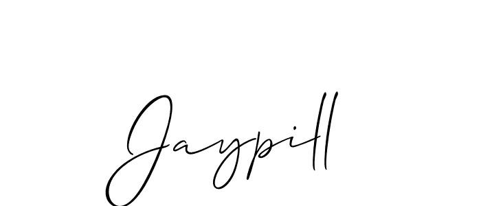 Design your own signature with our free online signature maker. With this signature software, you can create a handwritten (Allison_Script) signature for name Jaypill. Jaypill signature style 2 images and pictures png