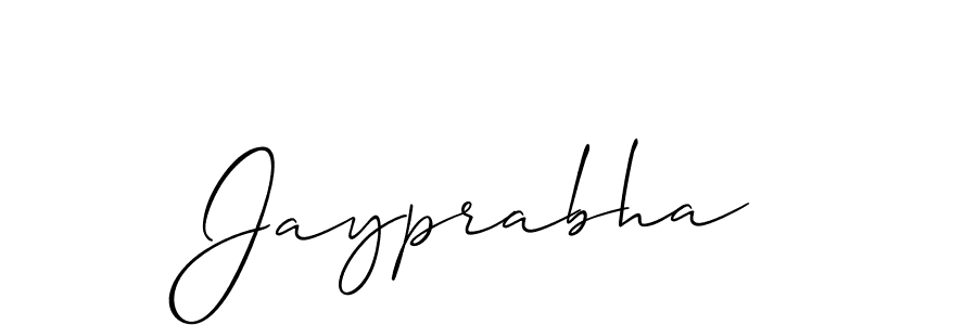 Make a beautiful signature design for name Jayprabha. With this signature (Allison_Script) style, you can create a handwritten signature for free. Jayprabha signature style 2 images and pictures png
