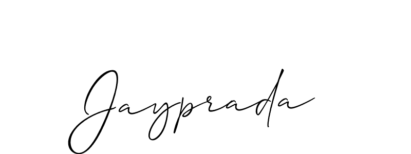 How to make Jayprada name signature. Use Allison_Script style for creating short signs online. This is the latest handwritten sign. Jayprada signature style 2 images and pictures png