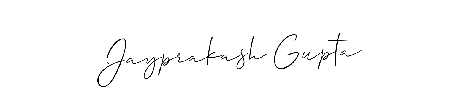 How to make Jayprakash Gupta name signature. Use Allison_Script style for creating short signs online. This is the latest handwritten sign. Jayprakash Gupta signature style 2 images and pictures png