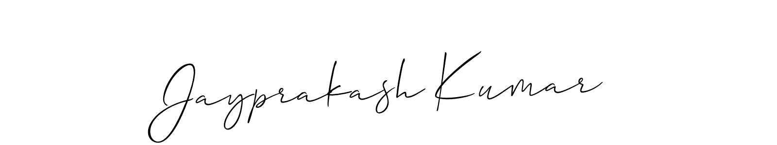 if you are searching for the best signature style for your name Jayprakash Kumar. so please give up your signature search. here we have designed multiple signature styles  using Allison_Script. Jayprakash Kumar signature style 2 images and pictures png