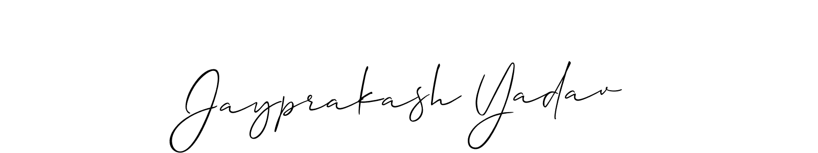 How to make Jayprakash Yadav name signature. Use Allison_Script style for creating short signs online. This is the latest handwritten sign. Jayprakash Yadav signature style 2 images and pictures png