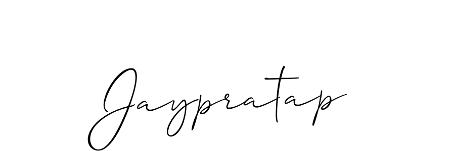 if you are searching for the best signature style for your name Jaypratap. so please give up your signature search. here we have designed multiple signature styles  using Allison_Script. Jaypratap signature style 2 images and pictures png