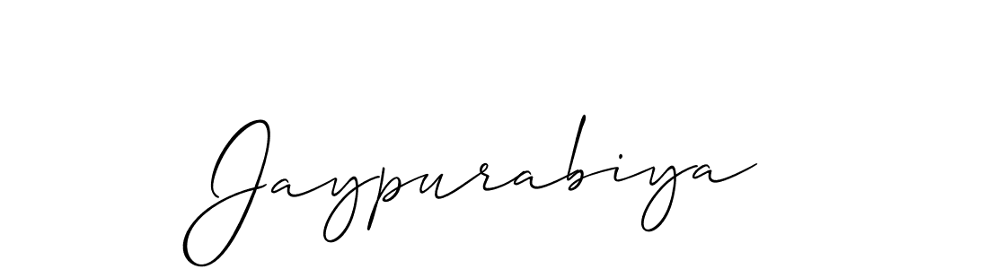 The best way (Allison_Script) to make a short signature is to pick only two or three words in your name. The name Jaypurabiya include a total of six letters. For converting this name. Jaypurabiya signature style 2 images and pictures png