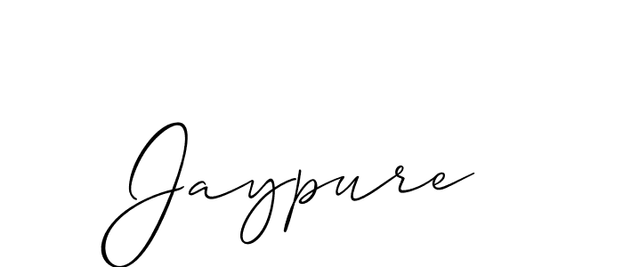 Create a beautiful signature design for name Jaypure. With this signature (Allison_Script) fonts, you can make a handwritten signature for free. Jaypure signature style 2 images and pictures png